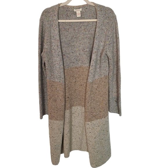 Sundance Womens S Tan Merino Wool Alpaca Blend Open Front Cardigan Sweater - Picture 1 of 7